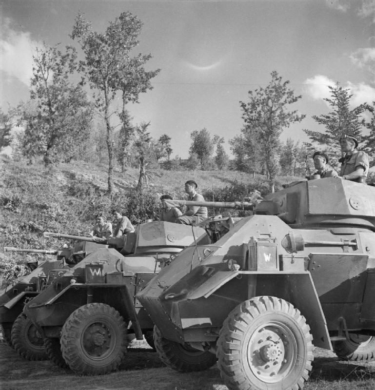 three Humber armoured cars