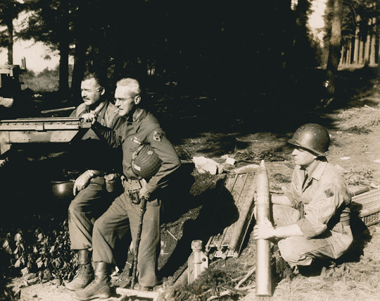 Hemingway with Col Charles 'Buck' Lanham