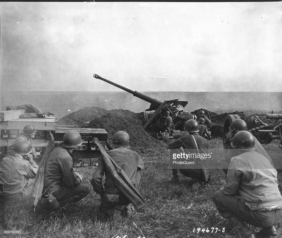 Firing a Captured German 88