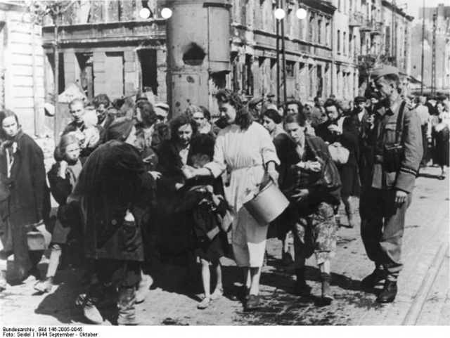 People of Wola District Leaving Warsaw