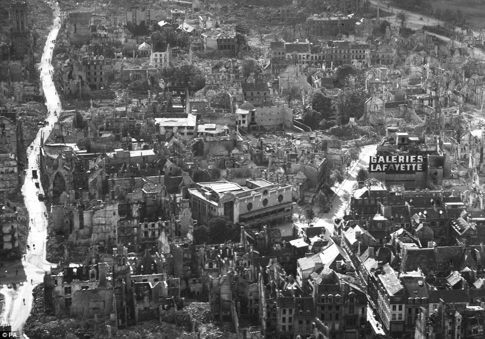 Central Caen in Normandy