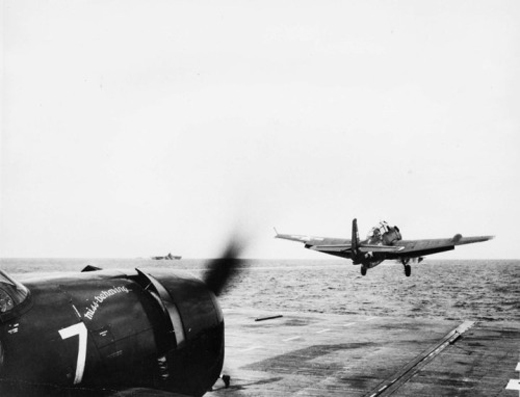 A TBM-1D Avenger Launches