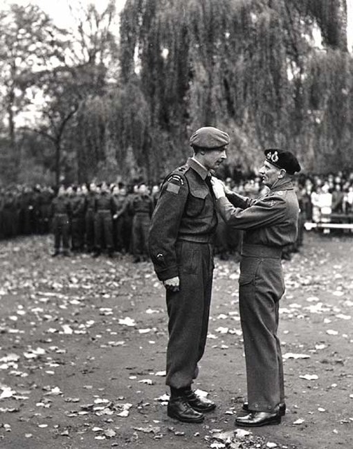 Montgomery Awarding a Soldier