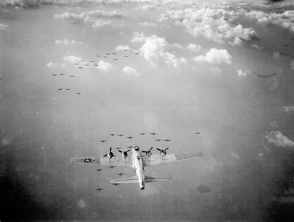 precision formation of a group of 36 B-17