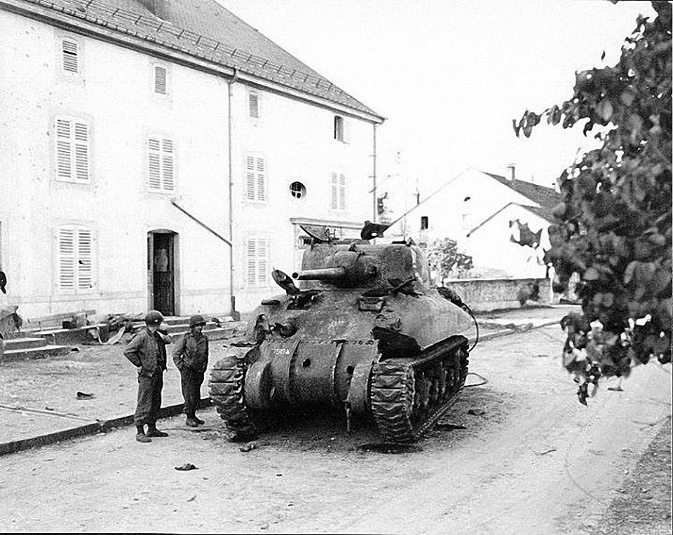 Knocked Out M4 Sherman Tank