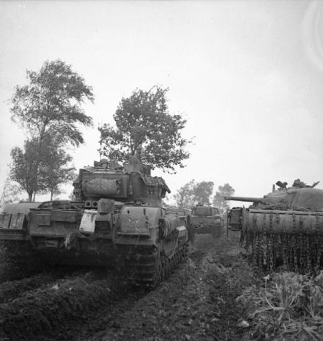 Churchill Tanks Near Venraij