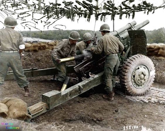 105-mm Howitzer Crew near Bruyeres, France
