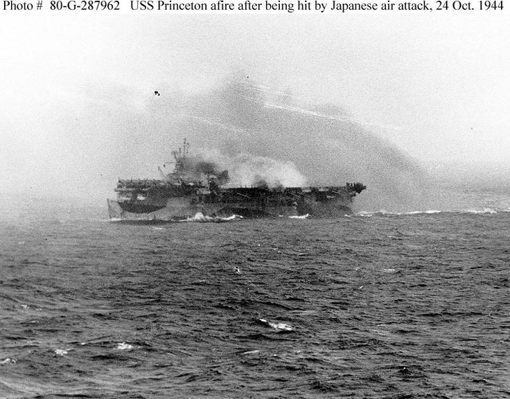 USS <i>Princeton</i> After Air Attack