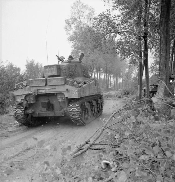 Sherman Tank Supporting Infantry