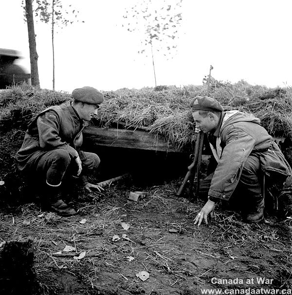 Concealed German anti-tank gun position