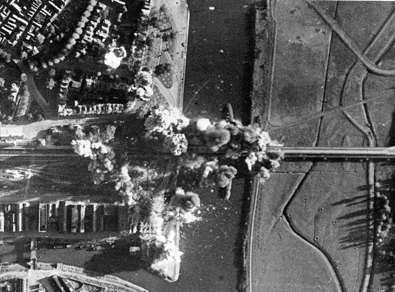 Road and Rail Bridge at Zutphen Destroyed