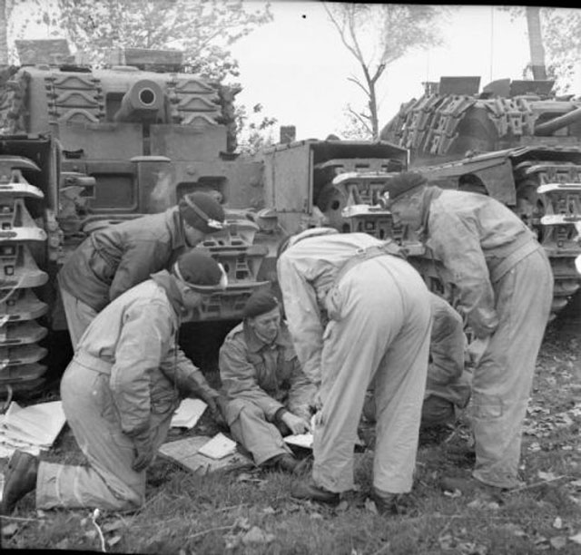 Churchill tank commanders