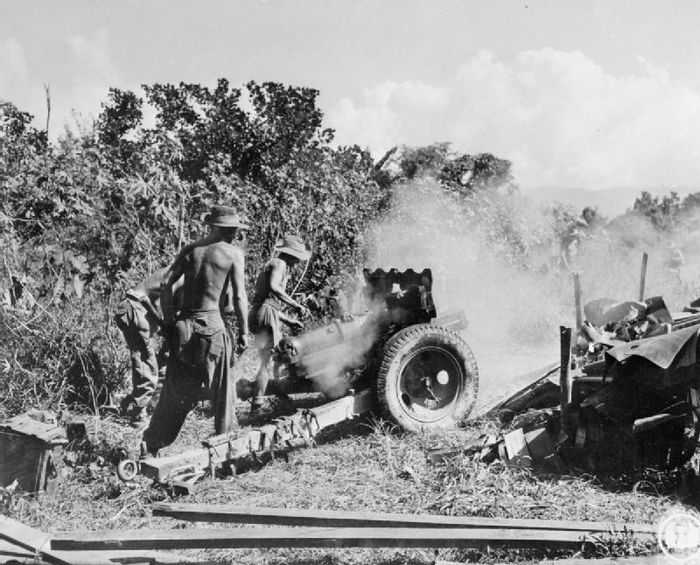 Artillery Action in Burma