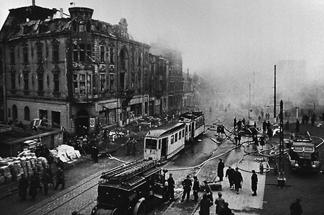 Damage in Bochum from Bomber Command