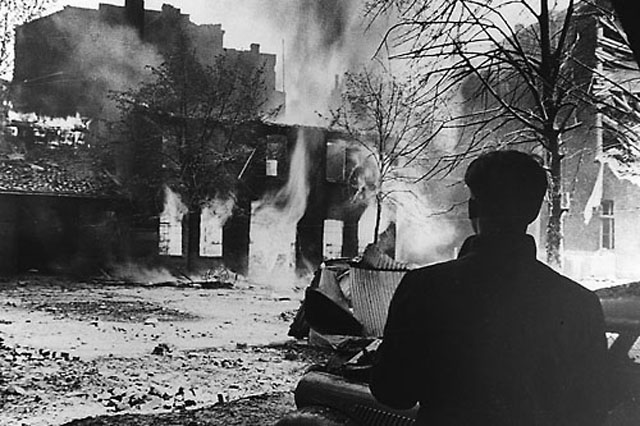 Damage in Bochum from Bomber Command