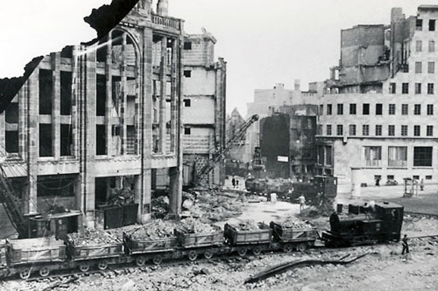 Damage in Bochum from Bomber Command