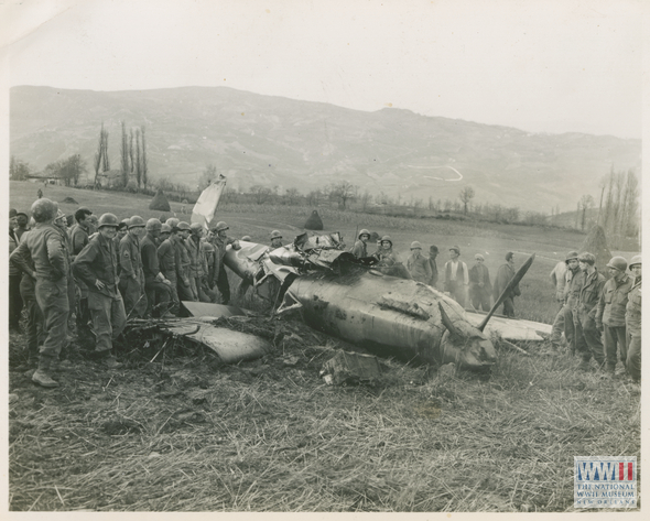 With a Crash-landed British Spitfire