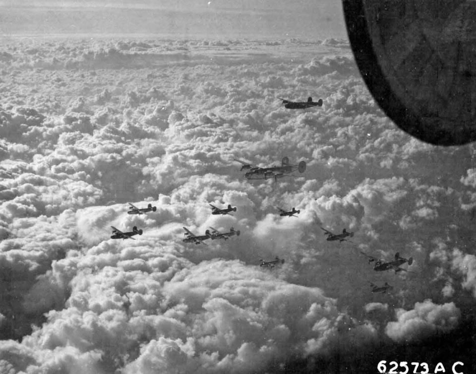 B-24 Liberators in formation