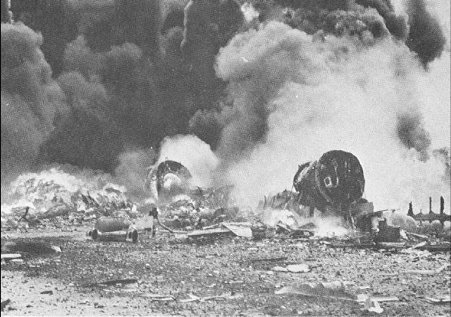 B-29s Burning at Isley Field