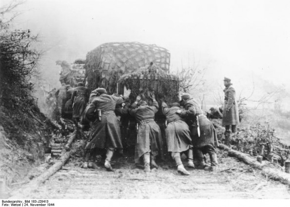 German Forces Retreating