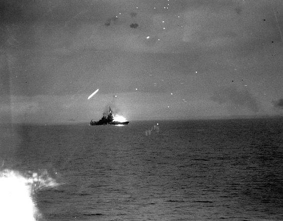 US Battleship <i>Maryland</i> Hit by <i>Kamikaze</i>