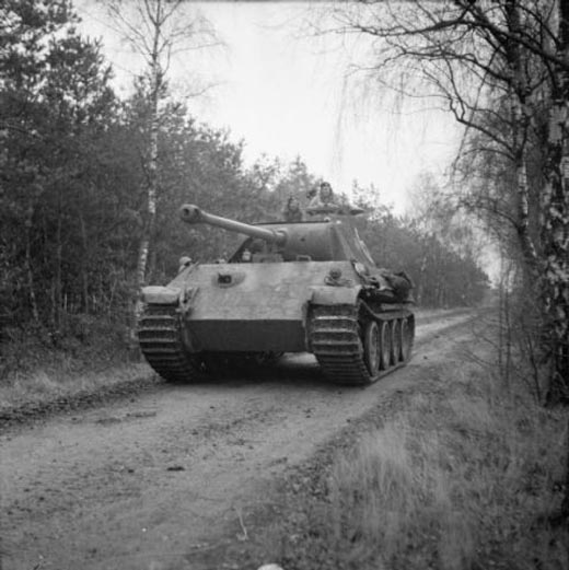 Captured German PzKpfw V Panther tank