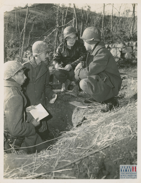 American War Correspondent with Brazilian Soldiers