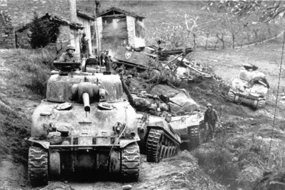 M4A1 Sherman Tank Tows Tank Destroyer