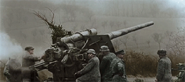 Firing the 88-mm Anti-aircraft Gun