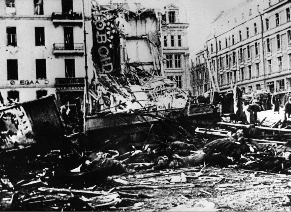 Damage from Raid on Oslo