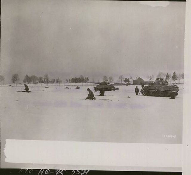 US Troops Attacking Germans near Bastogne