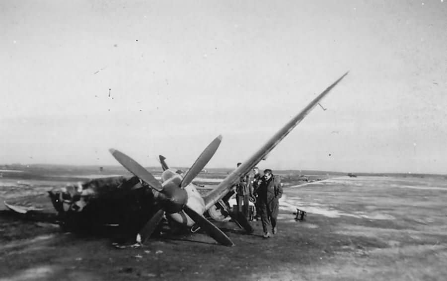 Destroyed Spitfire 1945 Attack