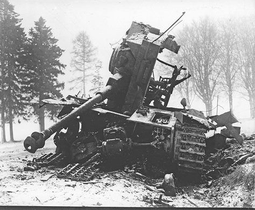 German tank knocked out