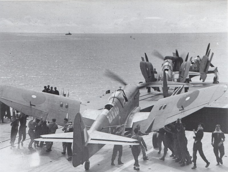 Fairey Firefly Aboard a Carrier