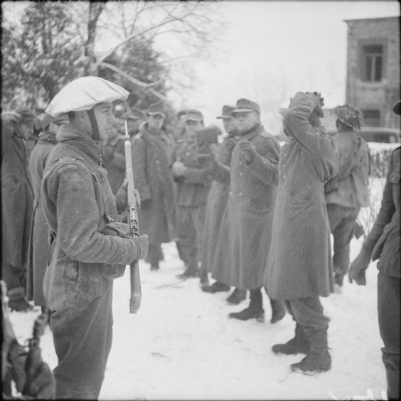 guarding German prisoners