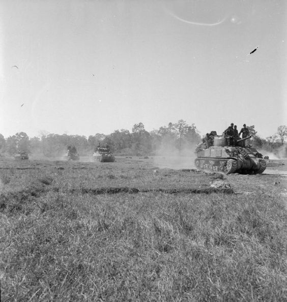 Tanks Supporting Infantry near Myebon