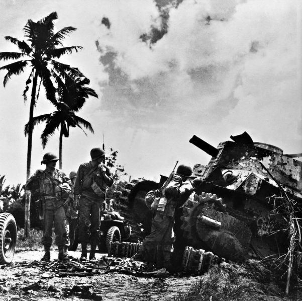 Knocked-out Japanese Tank