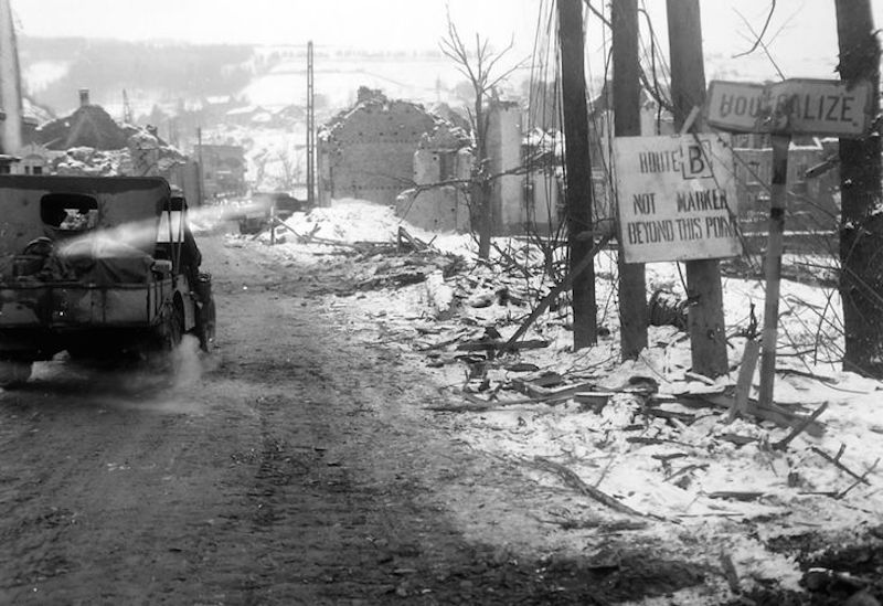 US Jeep Enters Houffalize