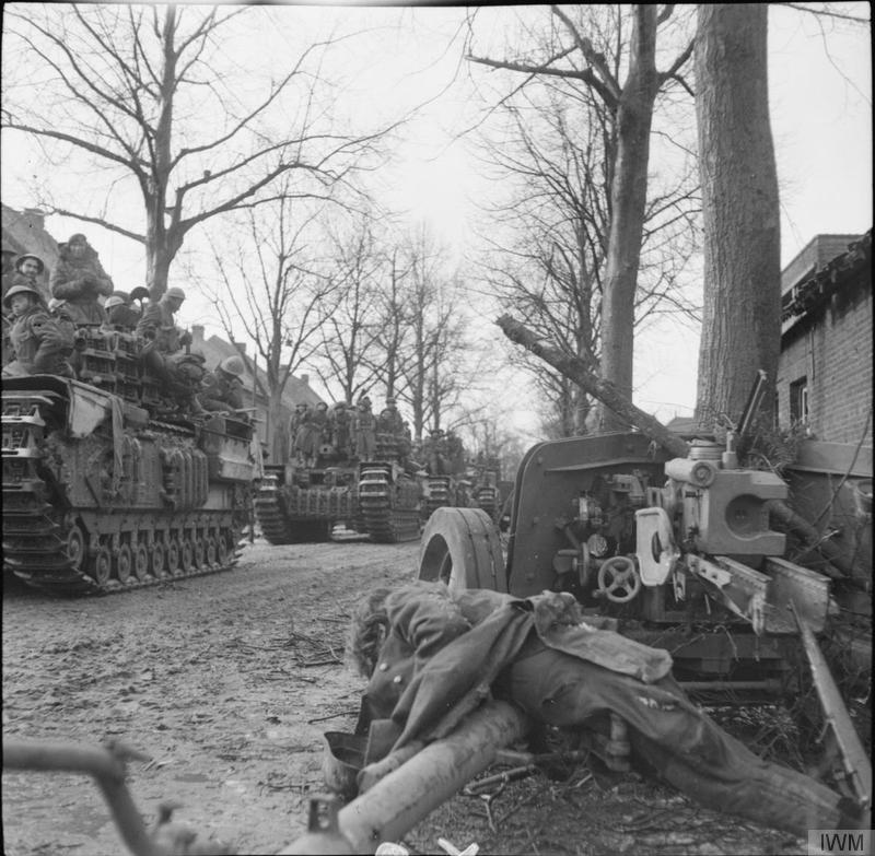 9th Durhamn Light Infantry on Churchill Tanks