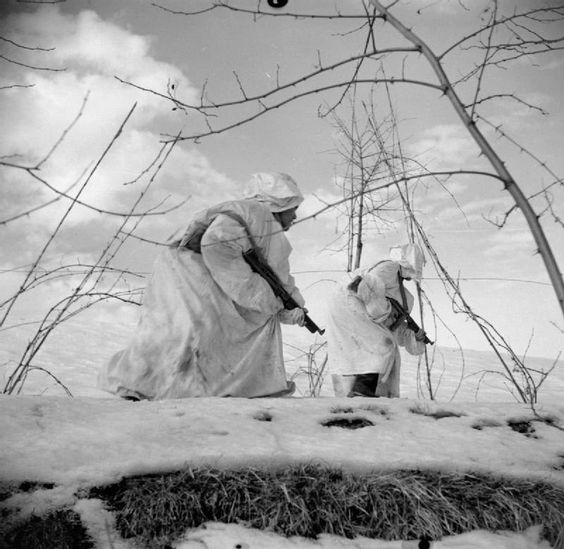 Soldiers on a Snow-covered Road