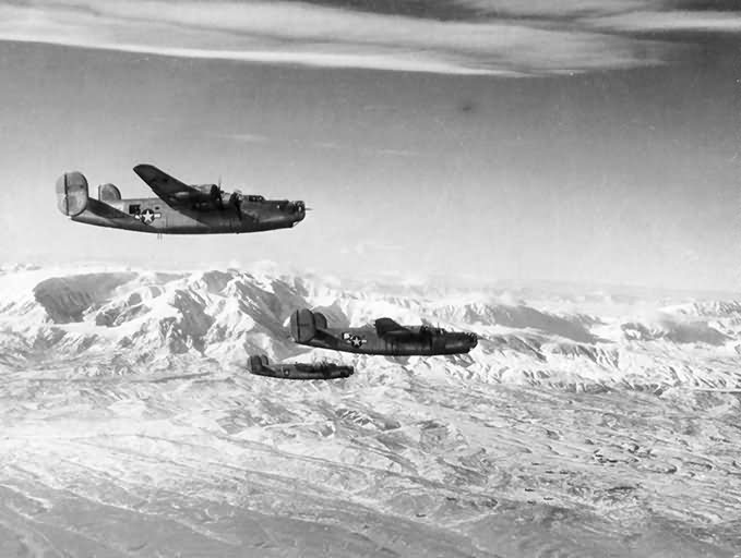 B-24 Liberator over the Alps