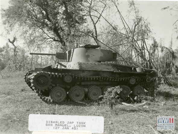 Disabled Japanese Type 97 ShinHoTo Chi-Ha tank