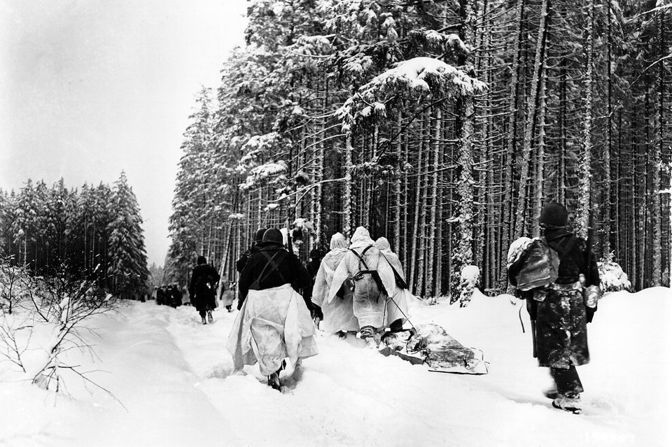 US Troops Marching Near Herresbach