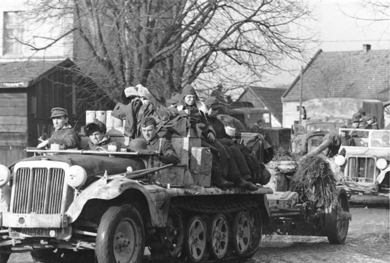 German troops on retreat