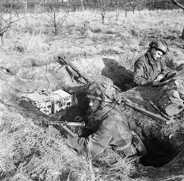 Airborne Troops in a Trench