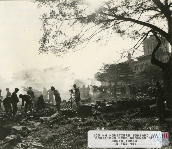 Artillery Bombard Japanese Positions