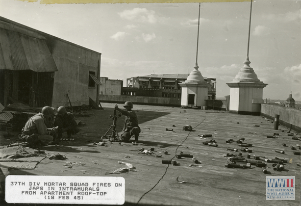 A 37th Division Mortar Squad in Action