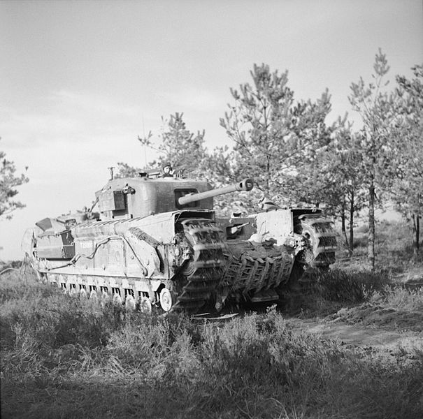 A Churchill tank of 9th Royal Tank Regiment