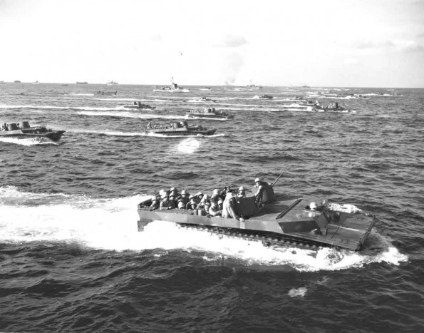 Marines in Amphibious Tractors