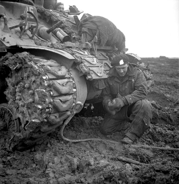 Sherman Tanks in Louisendorf